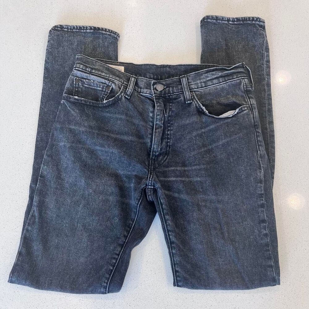Levi’s Men’s Jeans Black Distressed Ripped Knees Jeans 32x34